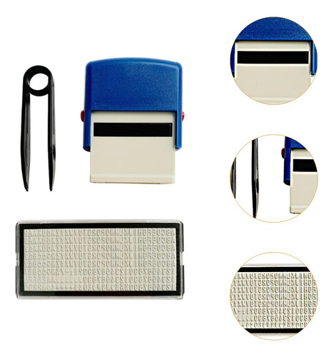 Carimbo De Tinta Autônoma Carimbo De Tinta 14mmx38mm Azul