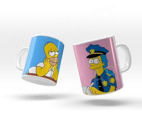 Tazas Duo Pareja Los Simpsons Homero Y Marge