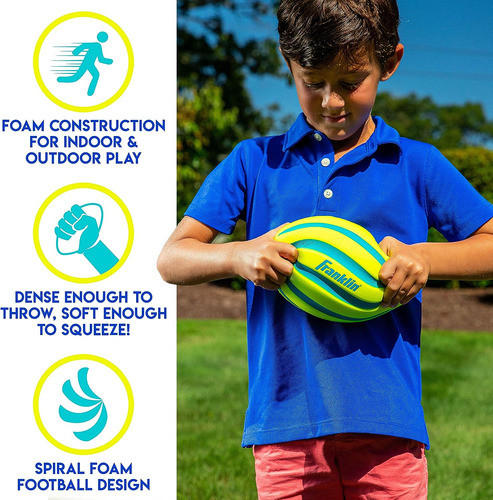 Pelota Fútbol Americano Espuma 22.8cm Amarillo / Azul
