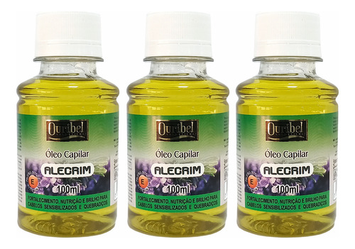 3 Oleo Capilar Alecrim 100ml - Ouribel