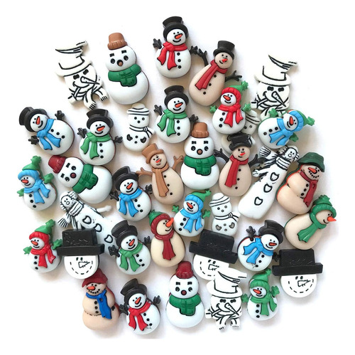 Botones Artesanales Buttons Galore Snowman, Paquete Supereco