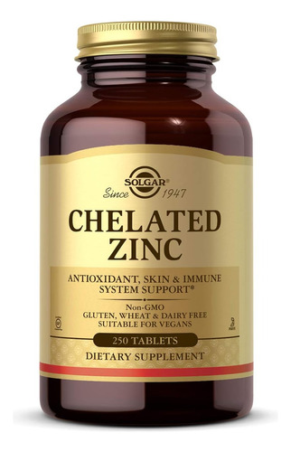 Solgar Chelated Zinc 250tab