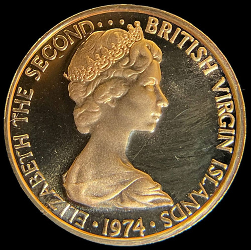 Islas Virgenes Britanicas, Cent, 1974. Proof