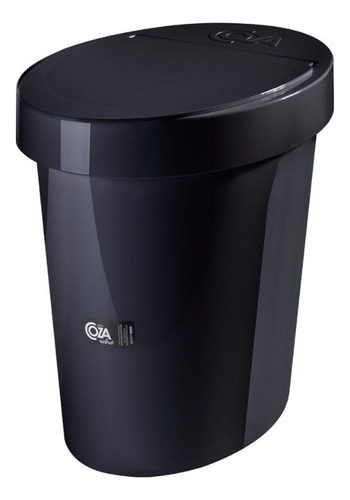 Lixeira Oval 5l Polietileno Preto Brinox Brinox