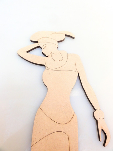 Imagen 5 de 6 de Kit Africanas X3 - Siluetas - Mdf/fibrofacil