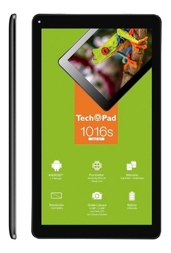 Tablet  Tech Pad 1016S 10" 16GB negra y 1GB de memoria RAM