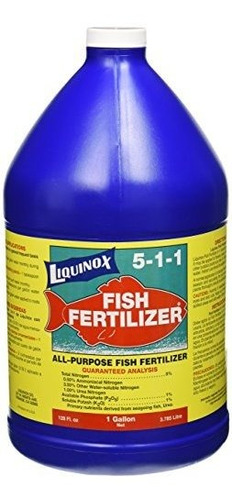 Liquinox 7128 Fish Emulsión 5-1-1 Fertilizante, 1-galón.