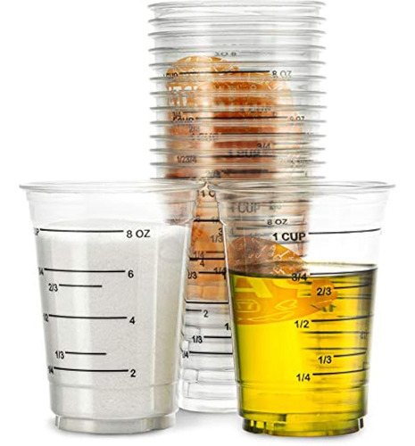 Vasos Medidores Desechables (paquete De 40 - 8 Oz - 1 Taza) 