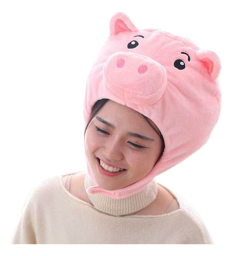 Gorra Con Forma De Cerdo De Peluche Para Mujer Y Niña, Diver