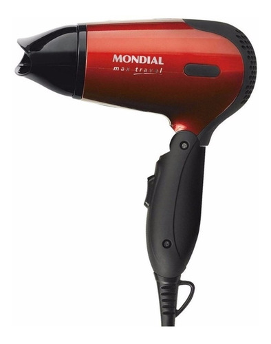 Imagem 1 de 3 de Secador de cabelo Mondial Max Travel SC-10 vermelho e preto 110V/220V