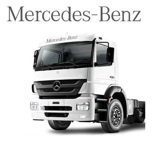 Adesivo Testeira Quebra Sol Caminhão Mercedes Benz Grafite