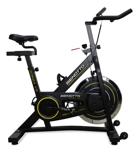 Bicicleta Fija De Spinning Benotto Fitness Forza V3 Color Negro