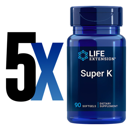 Super K Life Extension 90 Softgels 5un Sabor Sem sabor