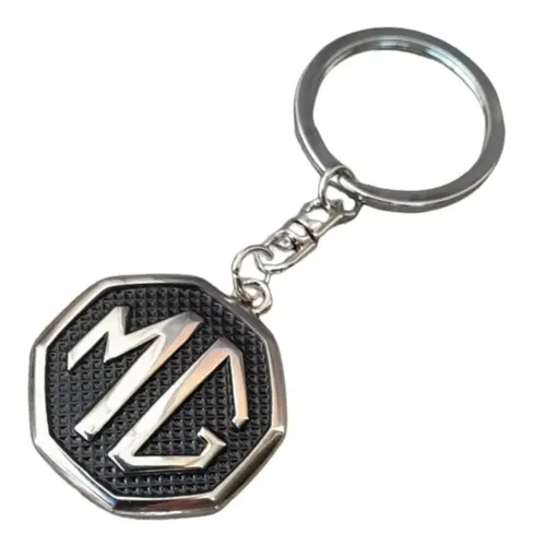 Llavero Metal 3D GT Line Plateado Y Negro - Accesorio Para Llaveros De Coches, Diseño Deportivo, Compacto