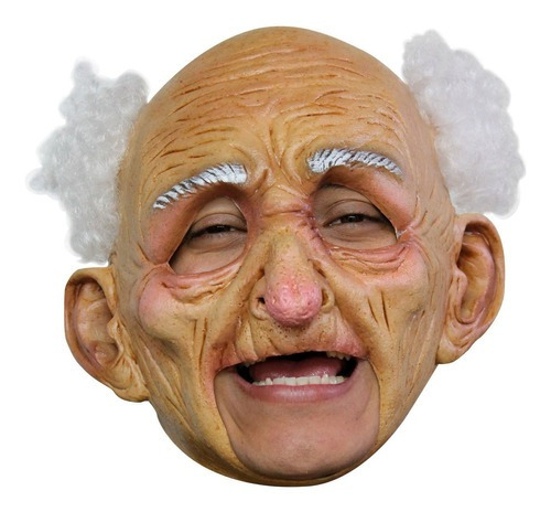 Máscara De Halloween Anciano Abuelo De Lujo Látex Horror