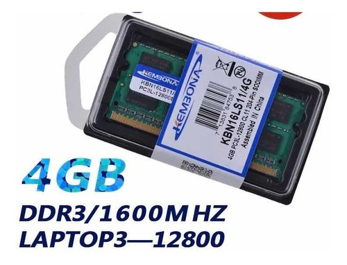 Memoria Ram Kembona Ddr3l 4gb 1600 Para Laptop (Usado)