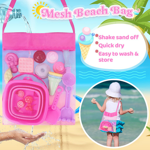 Set De Juguetes De Playa Con Cubeta Plegable Para Niños