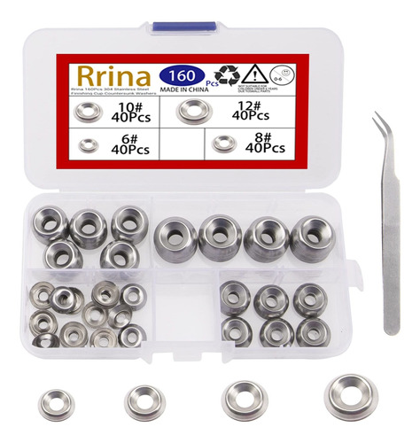 Rrina Juego Surtido Arandela Avellanada Acero Inoxidable