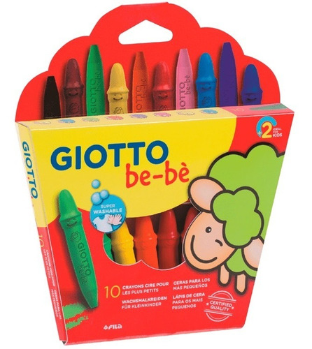 Lápices Cera Giotto Bebe 10 Colores
