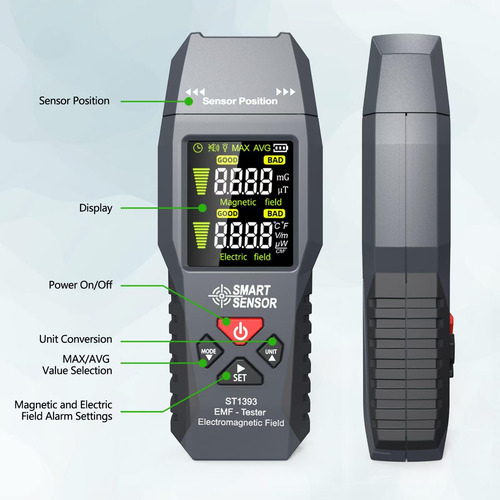 Medidor De Emf Comprobador De Emf Portátil Con Pantalla Lcd