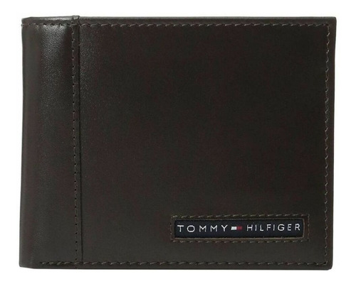 Billetera Tommy Hilfiger 31TL22X063 color brown de cuero - 8.8cm x 11.4cm x 1cm