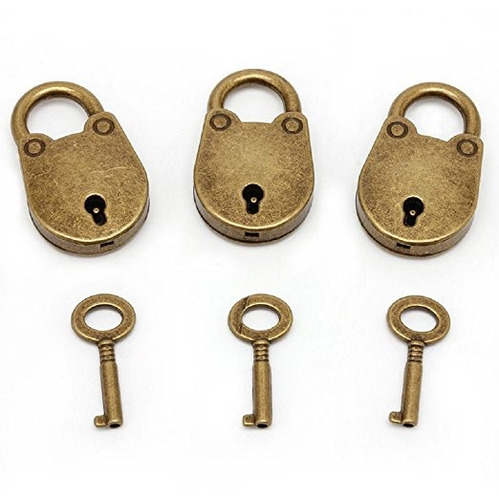 Key Lock Antiguos, Tipo Mini Archaize Candados De Época Anti