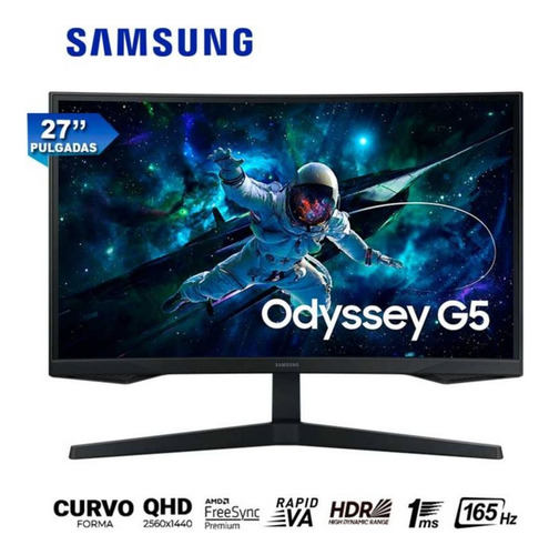 Monitor Samsung Ls27cg552elxpe 27' Curvo 2k 165hz 1ms Freesy