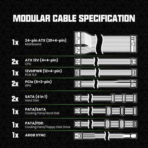 Gamemax 750w Fuente De Alimentación Modular Argb, Atx3.0 ...
