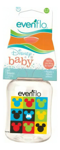 Evenflo Biberón Disney 120ml/ 4oz, 1 Pieza, El Color Y
