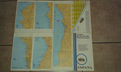 Vintage. Mapa General De Carreteras. España 1970.