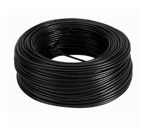 Imagen 1 de 4 de Bolsa 50 Mts Cable Iusa Negro Thw Cal 10 Awg 100%cobre