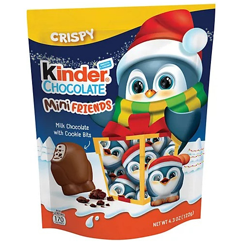 Kinder Chocolate Con Galleta Crispy Navidad Pingüino 122g