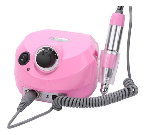 Pulidor Drill Esmeril Profesional Para Uñas 35000 Rpm Salón Color Rosa