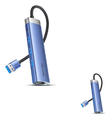 Adaptador Usb 3.0 Plug & Play Hub-3 Aluminio Tipo A Otg
