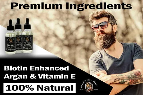 Aceite Para Barba Gentleman Stoic Platinum Con Biotina, 60 M