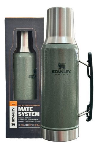 Botella verde Stanley Mate System de 1,2 litros, color verde Hammertone