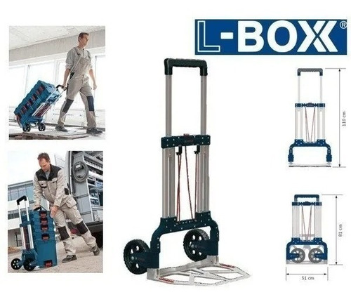 Carro De Transporte Carreta P/ Maletin L-boxx Bosch Plegable