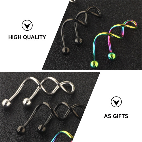 Pendientes Helix Con Forma De Ombligo Torcido, 3 Unidades