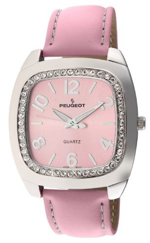  Reloj Peugeot Para Mujer 310pk Color Rosa Correa De Cuero