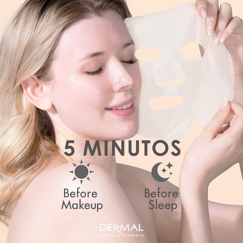 Dermal, Mascarillas Colágeno X12, Hidratantes Y Reafirmantes