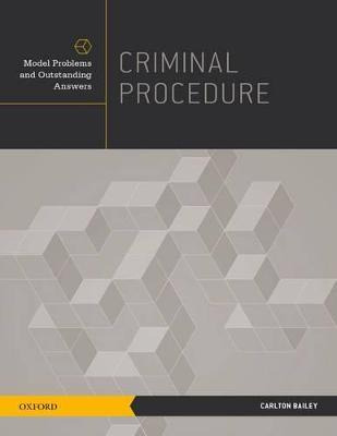 Libro Criminal Procedure : Model Problems And Outstanding...