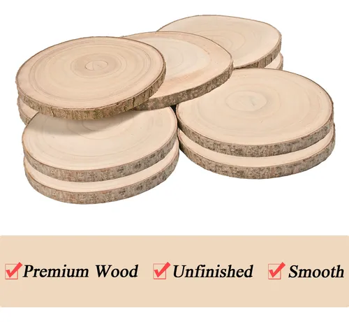 Willowdale 5 Piezas De Rebanadas De Madera Grandes Para Cent