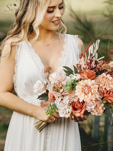 Flores Artificiales En Combo De Color Nude Serwalin, Flores