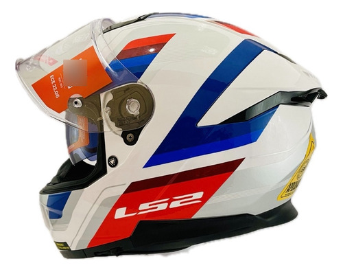 Casco Ls2 Ff808 Vintage White Blue Red