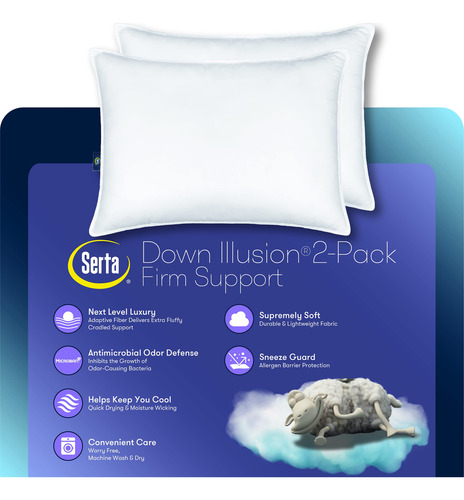 Almohadas Suaves Hipoalergénicas Para Dormir 2 Unidades Qu