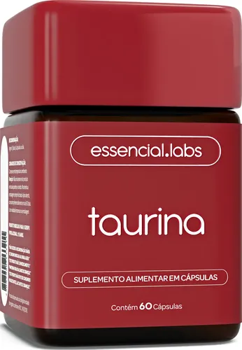 Taurina Com 1000mg Por Dose - Fórmula Exclusiva Com Máxima Concentração E Absorção - 60 Cápsulas Sem Sabor