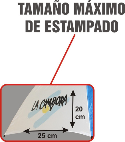Imagen 6 de 10 de 10 Paraguas Gigantes Blanco Y Celeste Con Logo Personalizado
