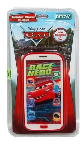 Celular Phone En Ingles De Cars Disney - Ditoys - Premium