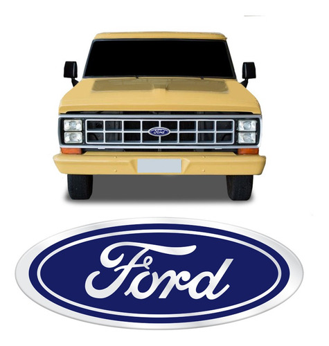 Emblema Ford Oval Da Grade F-1000 F-4000 F-600 1975 Até 1992