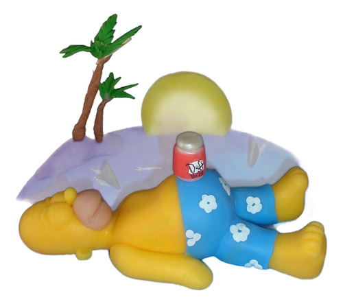 Simpson En Porcelana Fría. Adorno De Torta